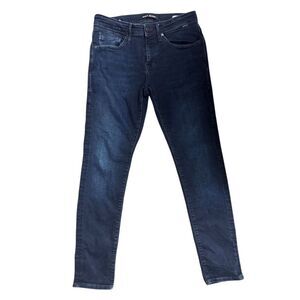 Mavi Jeans Men's Straight Dark Blue Denim Size 30 Zip Closure
